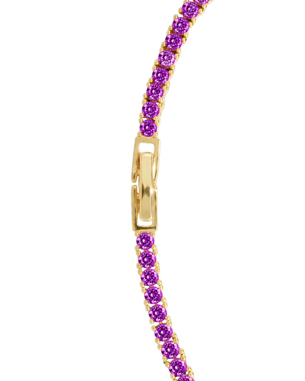 Cecil Amethyst CZ Tennis Necklace