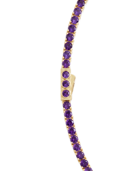 Cecil Amethyst CZ Tennis Necklace
