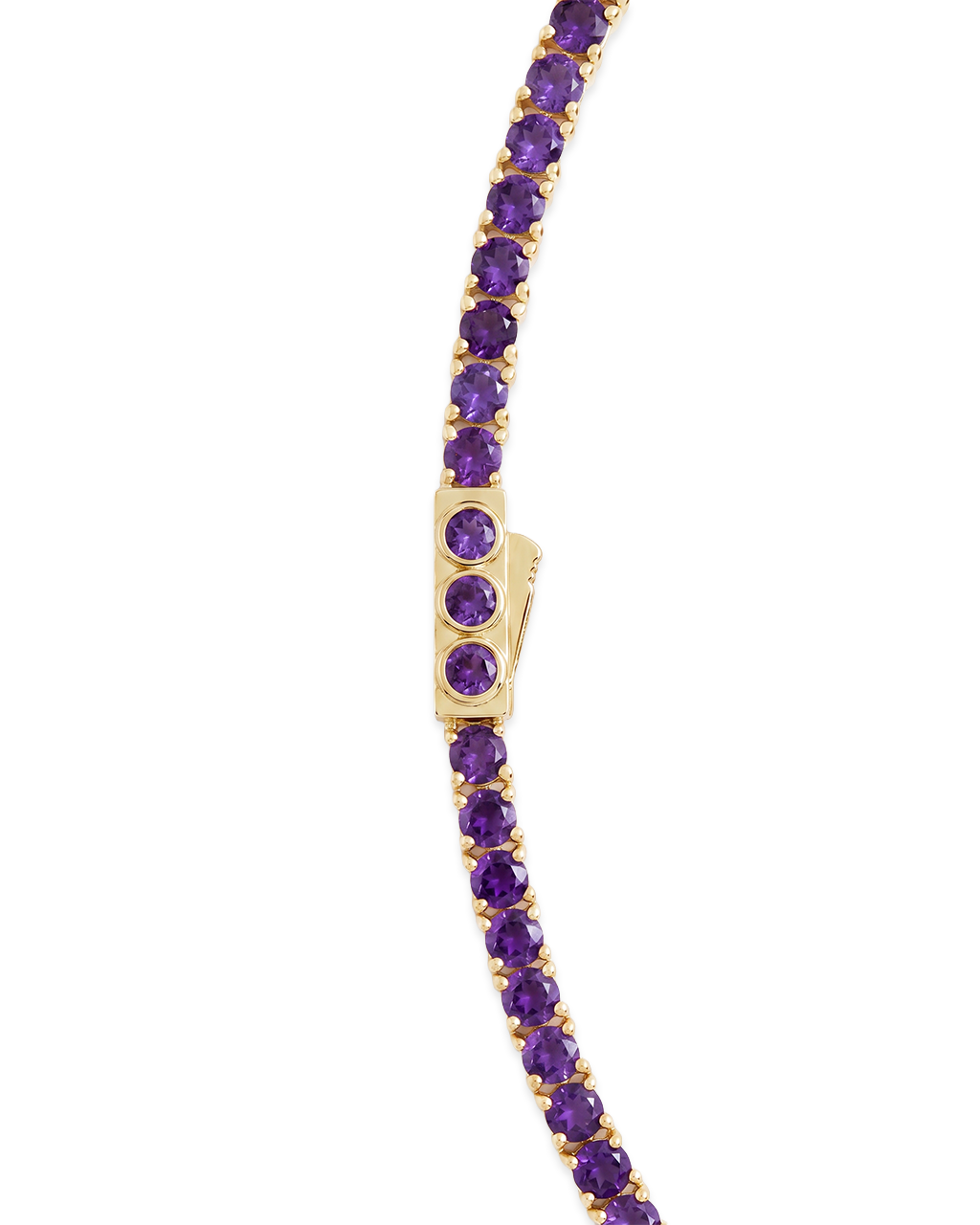Cecil Amethyst CZ Tennis Necklace