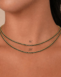 Cecil Black CZ Tennis Necklace
