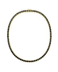 Cecil Black CZ Tennis Necklace