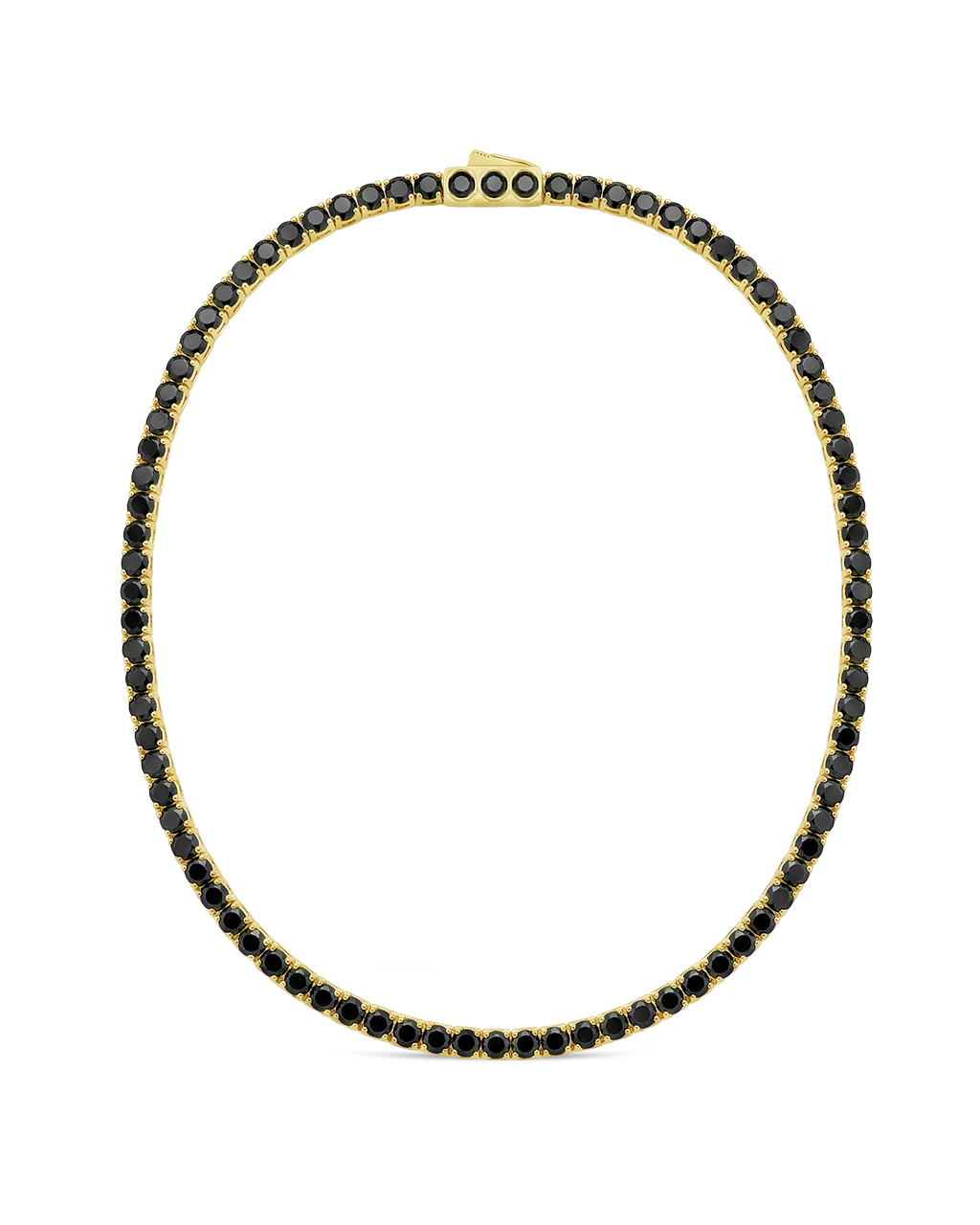 Cecil Black CZ Tennis Necklace