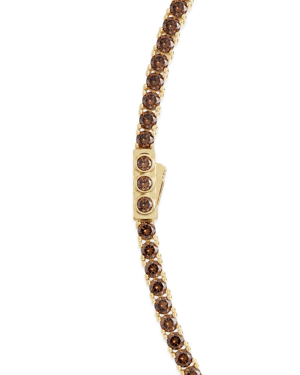 Cecil Chocolate CZ Tennis Necklace