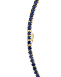 Cecil Sapphire CZ Tennis Necklace