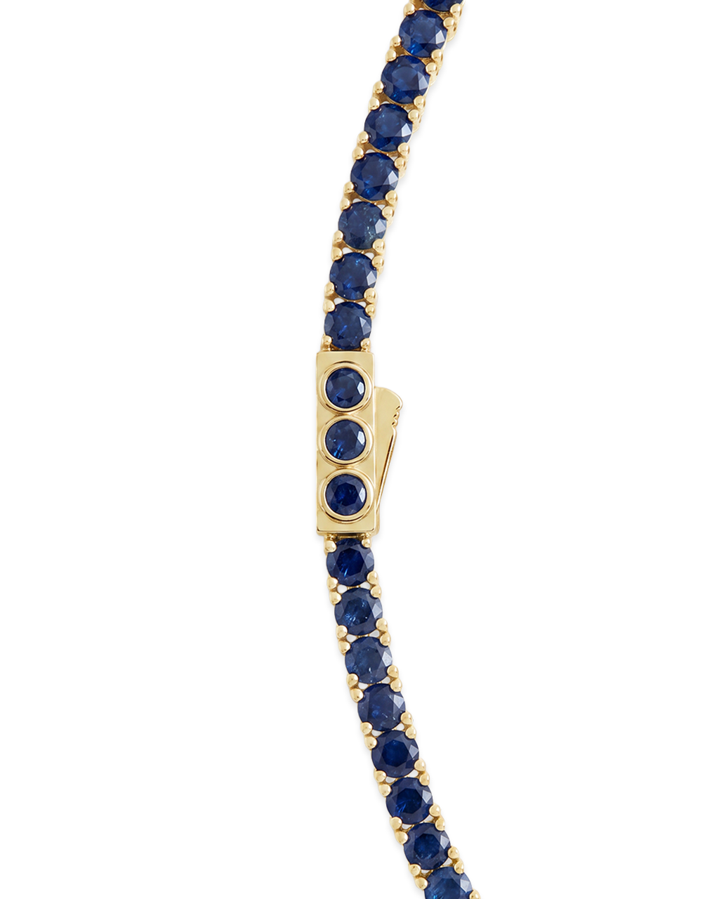 Cecil Sapphire CZ Tennis Necklace