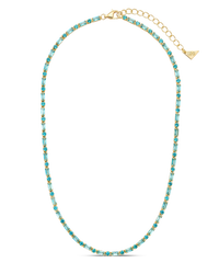 Georgia Aquamarine CZ Tennis Necklace