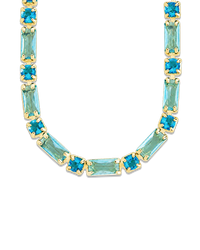 Georgia Aquamarine CZ Tennis Necklace