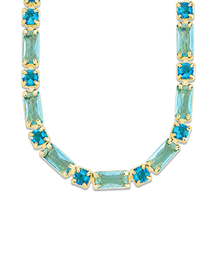 Georgia Aquamarine CZ Tennis Necklace