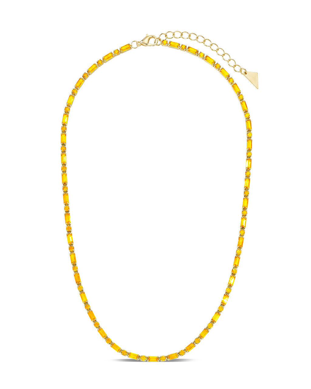 Georgia Canary CZ Tennis Necklace