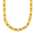 Georgia Canary CZ Tennis Necklace