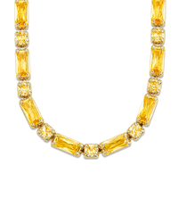 Georgia Canary CZ Tennis Necklace