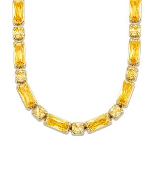 Georgia Canary CZ Tennis Necklace