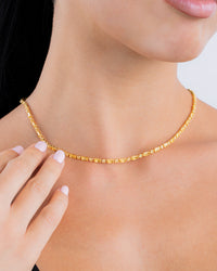 Georgia Canary CZ Tennis Necklace
