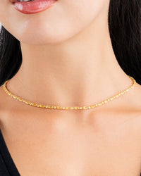 Georgia Canary CZ Tennis Necklace