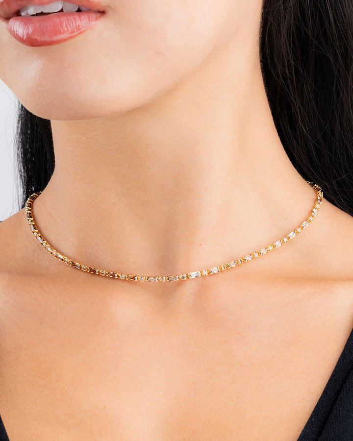 Georgia Chocolate CZ Tennis Necklace