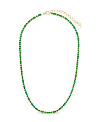 Georgia Emerald CZ Tennis Necklace