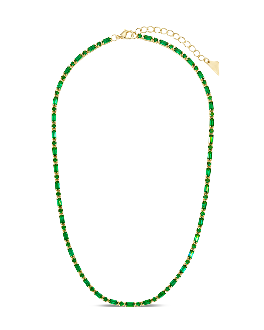 Georgia Emerald CZ Tennis Necklace