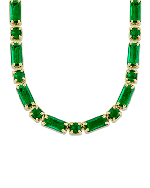 Georgia Emerald CZ Tennis Necklace