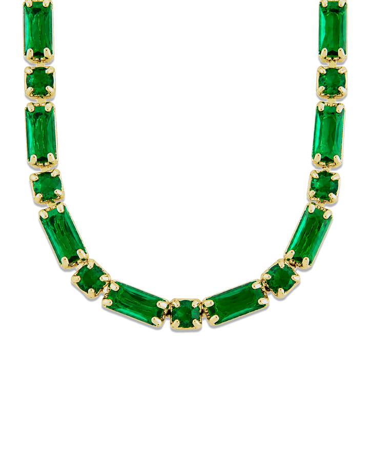 Georgia Emerald CZ Tennis Necklace