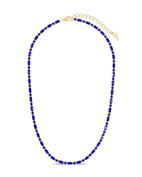 Georgia Sapphire CZ Tennis Necklace