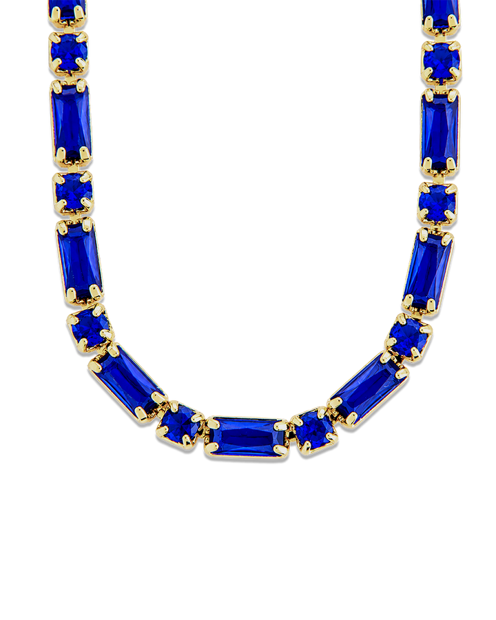 Georgia Sapphire CZ Tennis Necklace