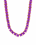 Brette Amethyst CZ Tennis Necklace