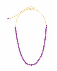 Brette Amethyst CZ Tennis Necklace