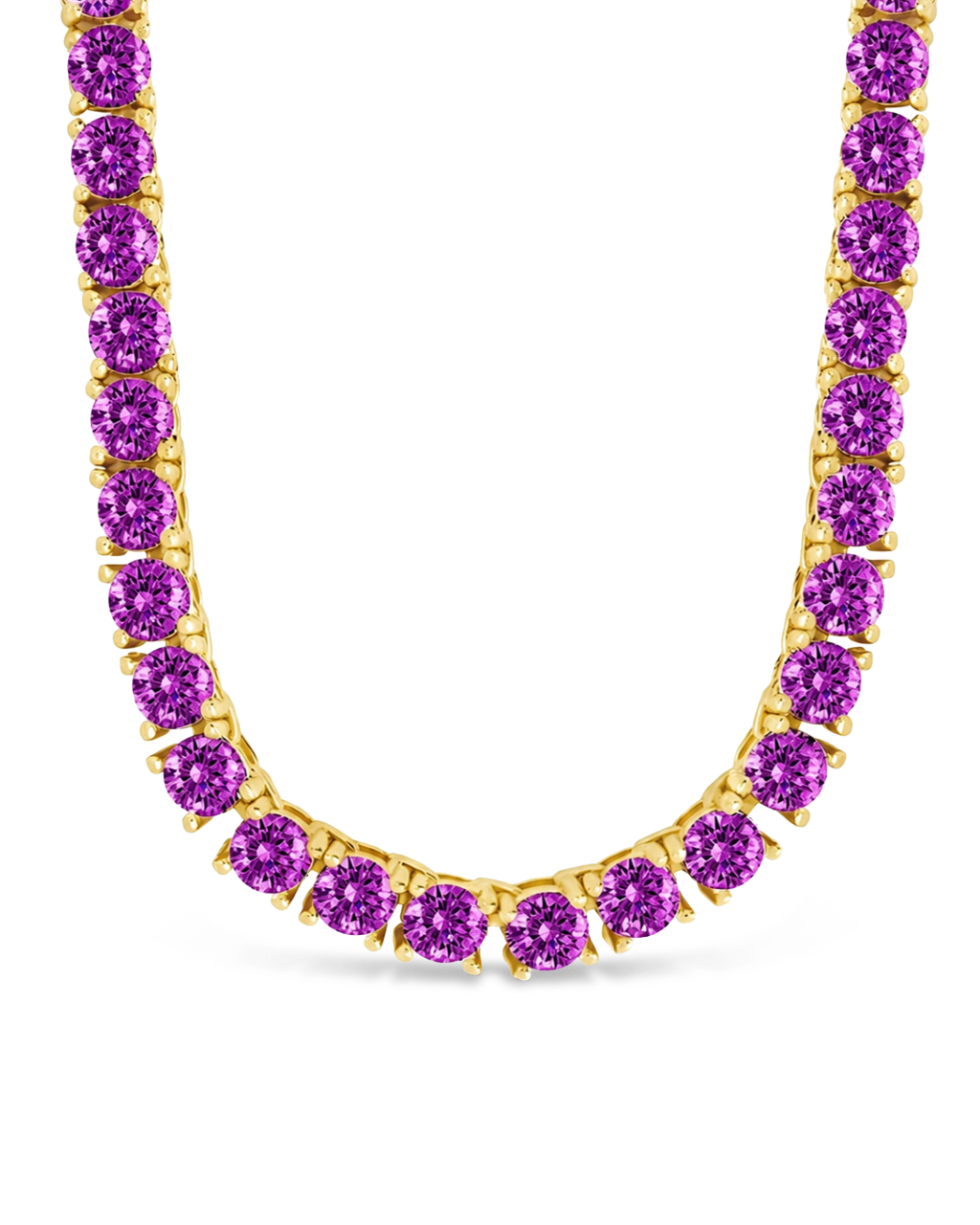 Jadon Amethyst CZ Tennis Necklace