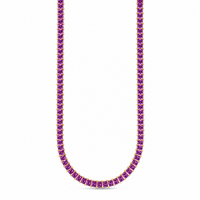 Marisol Amethyst CZ Tennis Necklace