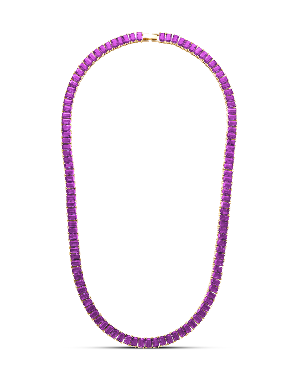 Marisol Amethyst CZ Tennis Necklace