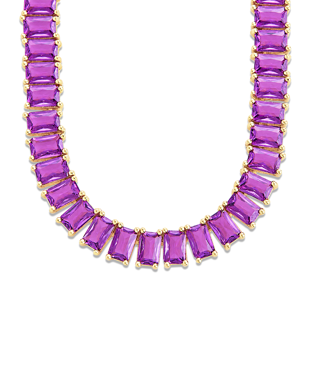 Marisol Amethyst CZ Tennis Necklace