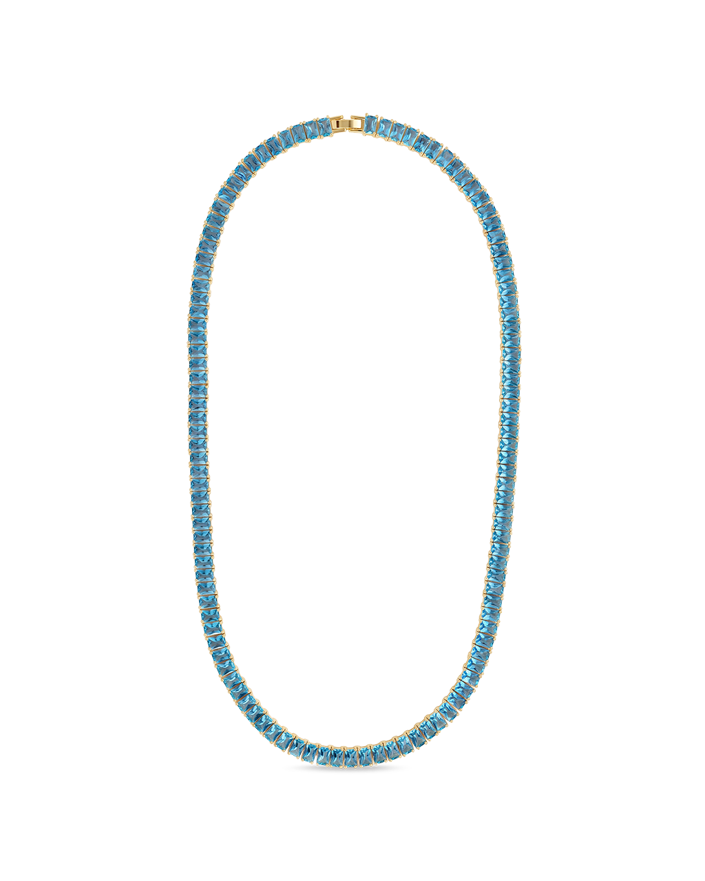 Marisol Aquamarine CZ Tennis Necklace