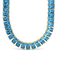 Marisol Aquamarine CZ Tennis Necklace