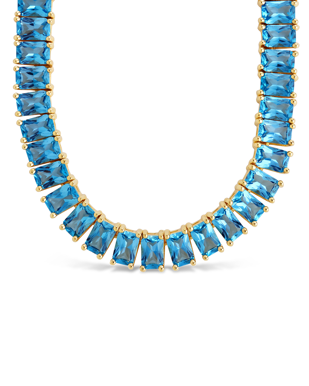 Marisol Aquamarine CZ Tennis Necklace