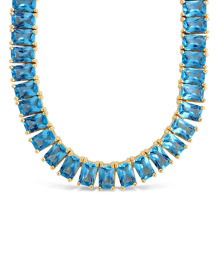 Marisol Aquamarine CZ Tennis Necklace