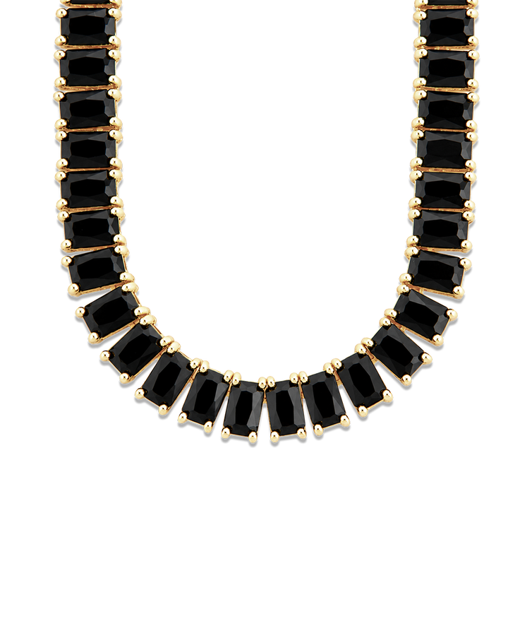 Marisol Black CZ Tennis Necklace