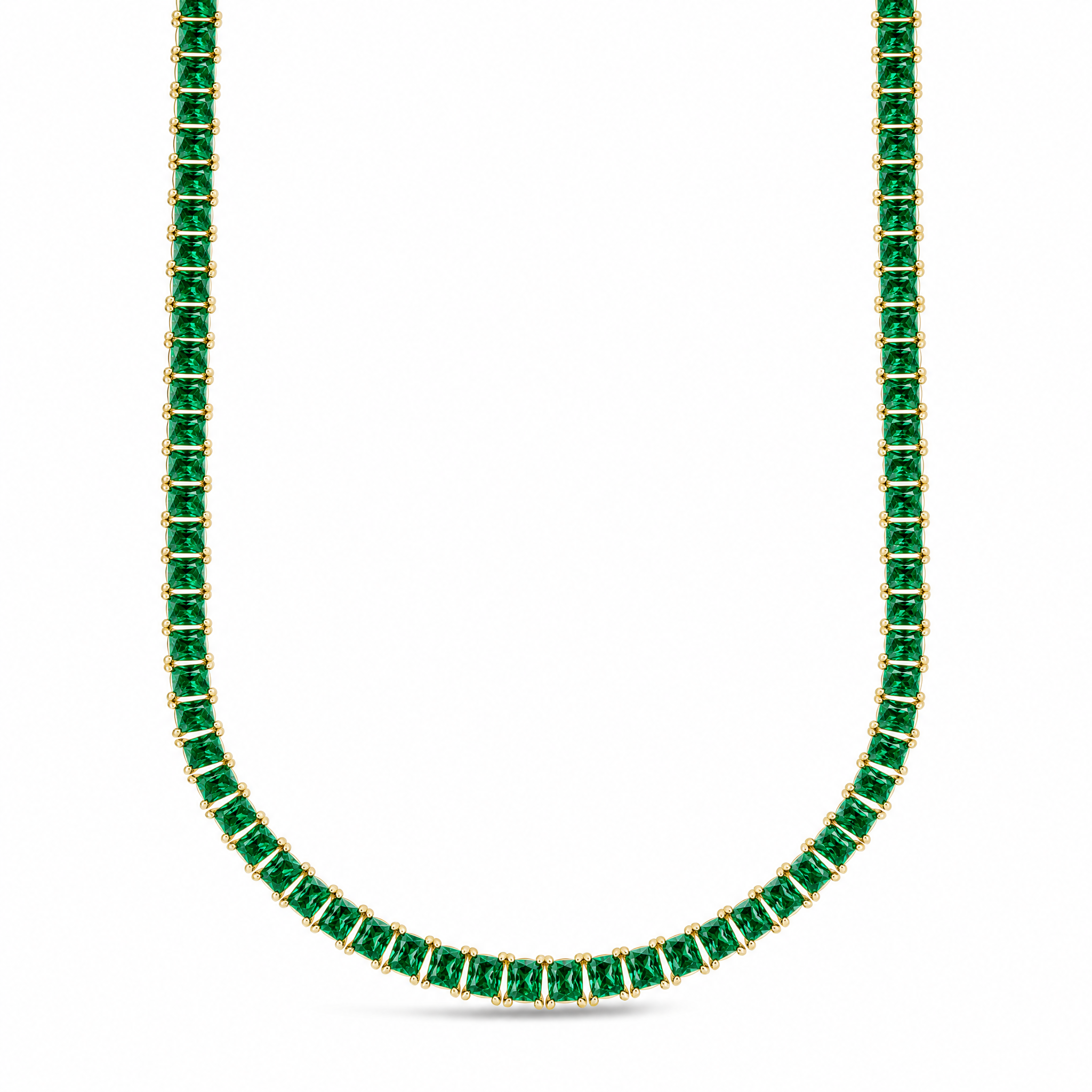 Marisol Emerald CZ Tennis Necklace
