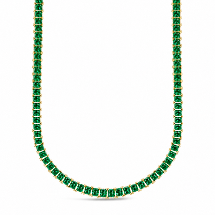 Marisol Emerald CZ Tennis Necklace