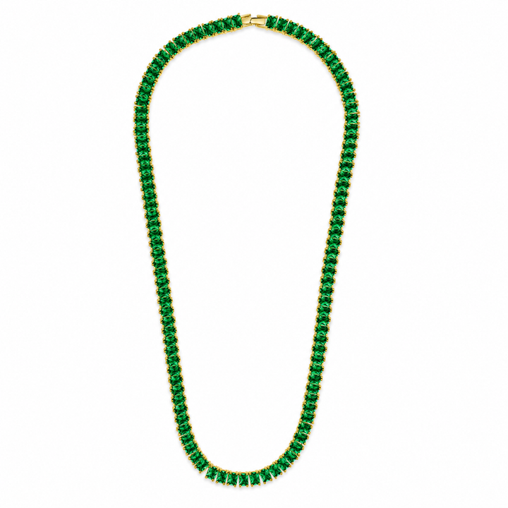Marisol Emerald CZ Tennis Necklace