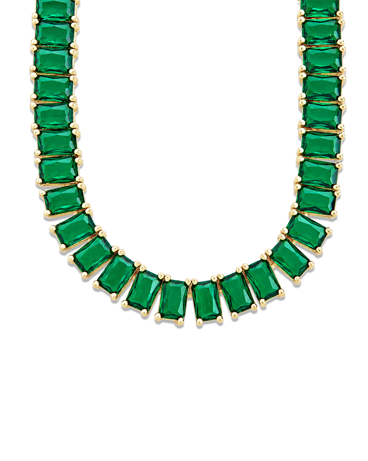Marisol Emerald CZ Tennis Necklace