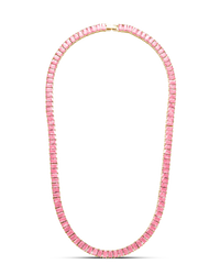 Marisol Light Pink CZ Tennis Necklace