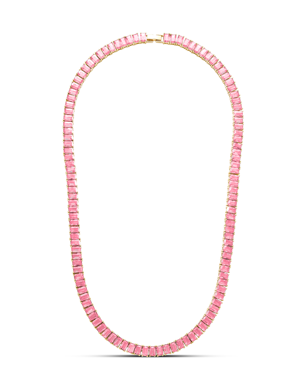Marisol Light Pink CZ Tennis Necklace