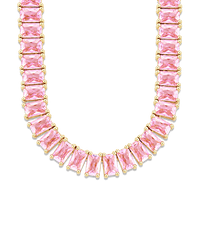 Marisol Light Pink CZ Tennis Necklace