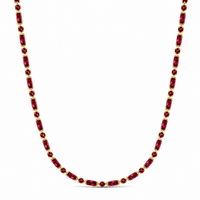 Georgia Garnet CZ Tennis Necklace