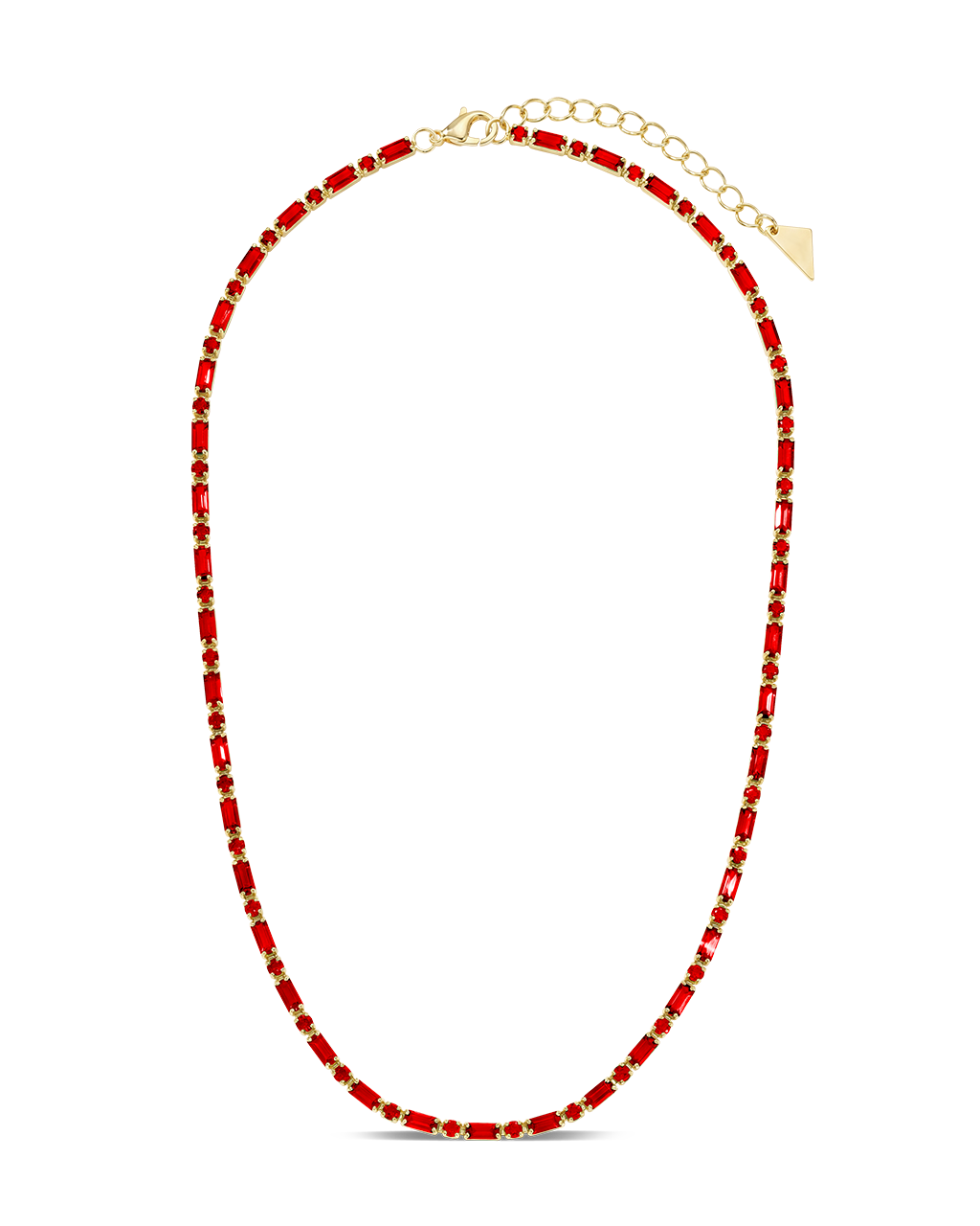 Georgia Garnet CZ Tennis Necklace