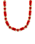 Georgia Garnet CZ Tennis Necklace