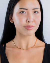 Georgia Garnet CZ Tennis Necklace