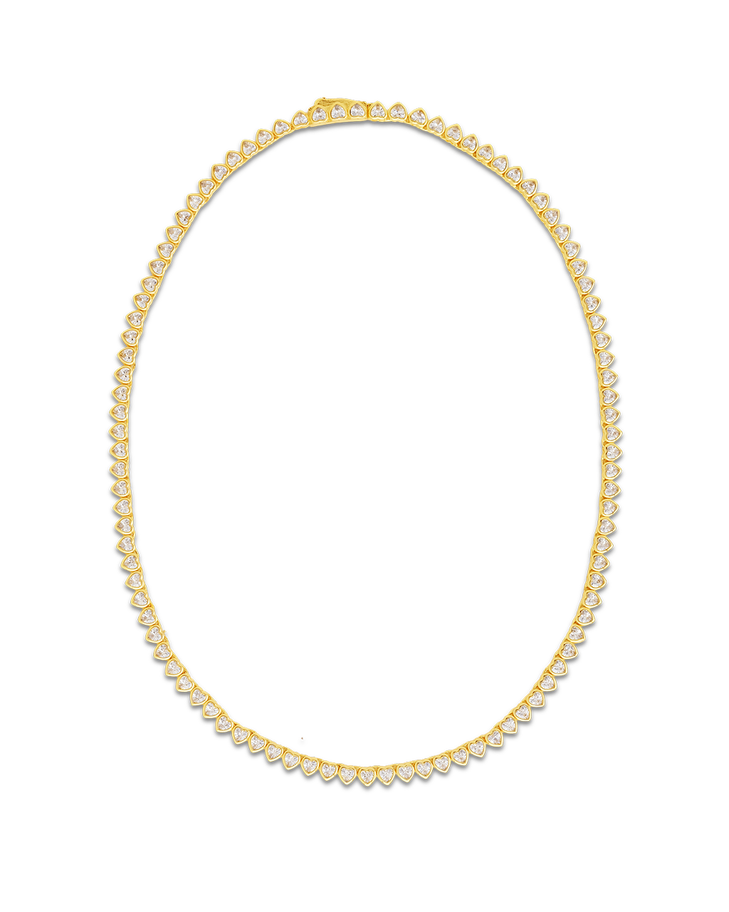 Helene Heart Cut Tennis Necklace