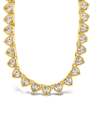 Helene Heart Cut Tennis Necklace