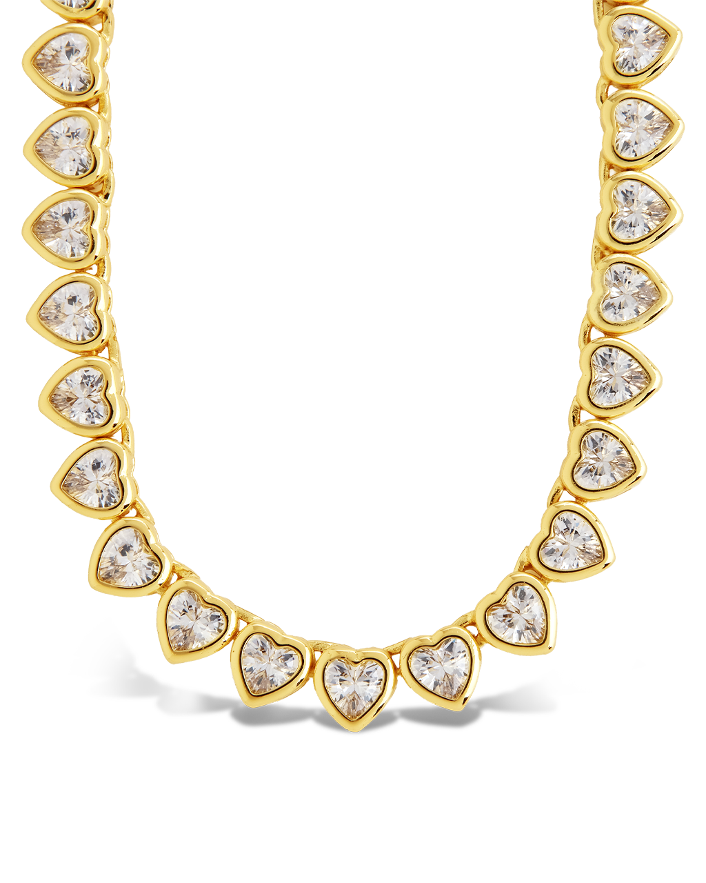 Helene Heart Cut Tennis Necklace
